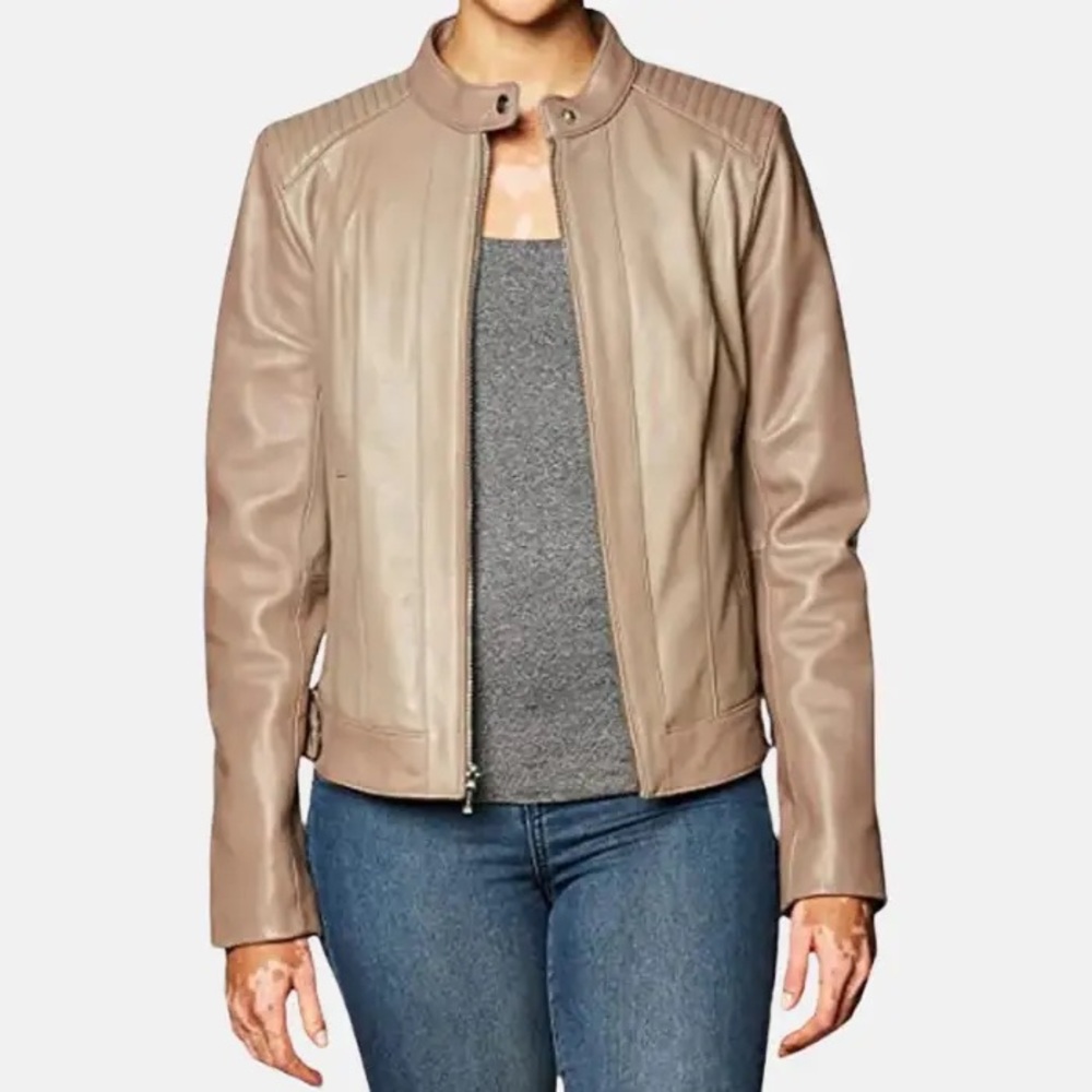 Cole Haan Leather Moto Jacket NWT - Picture 10 of 11